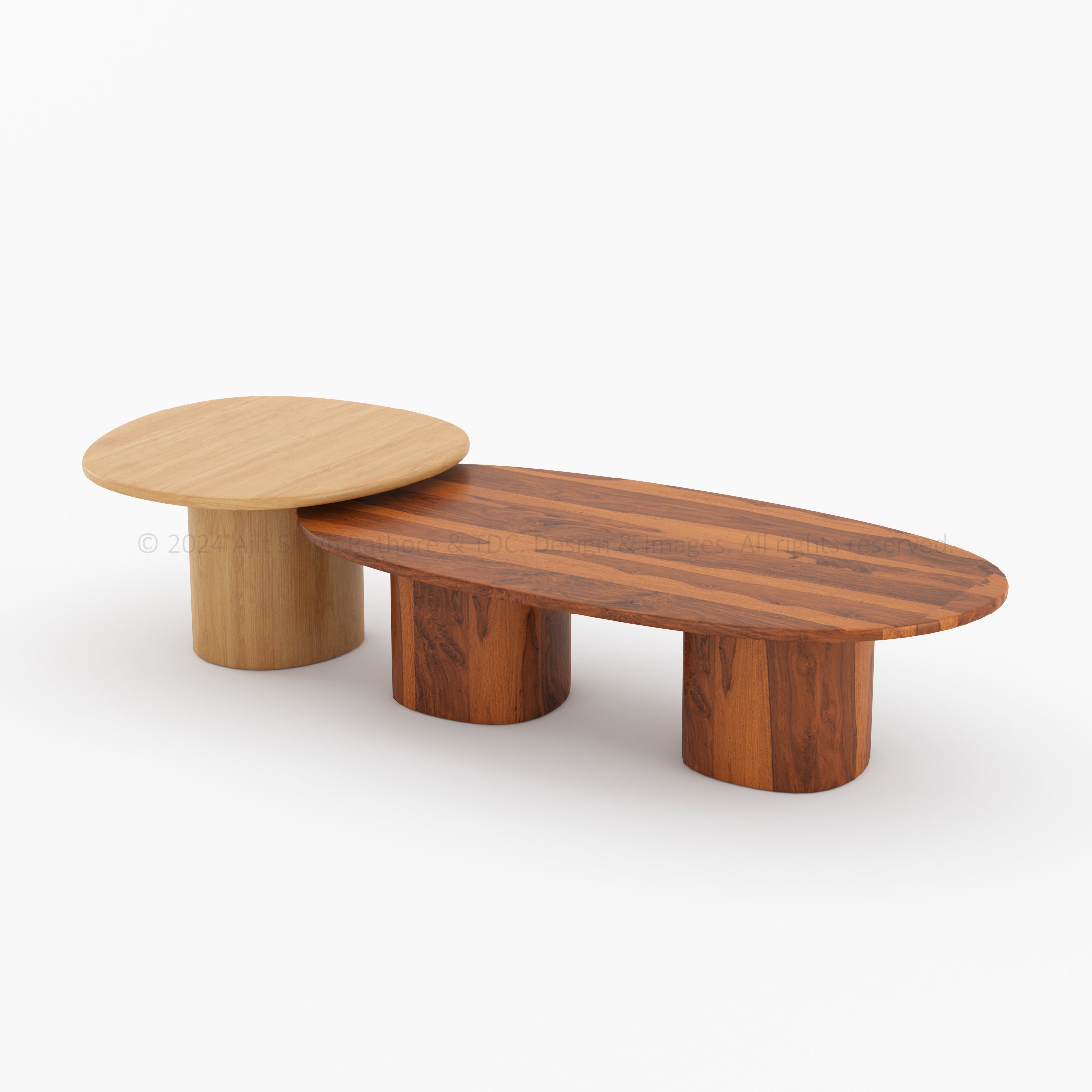 Sedona Serenity Dual Wood Nesting Coffee Table