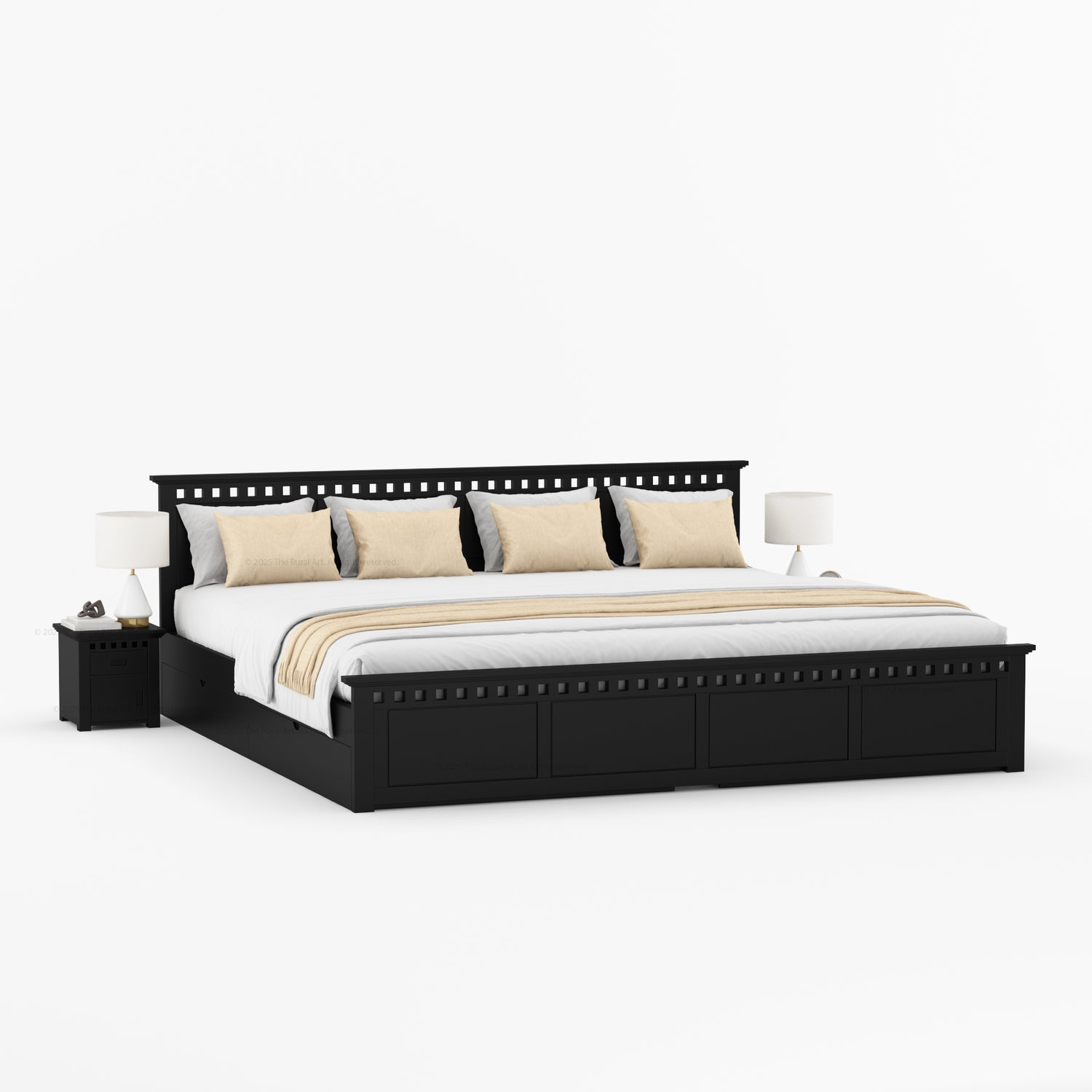 Alameda Solid Wood Storage Platform Bed with Drawers