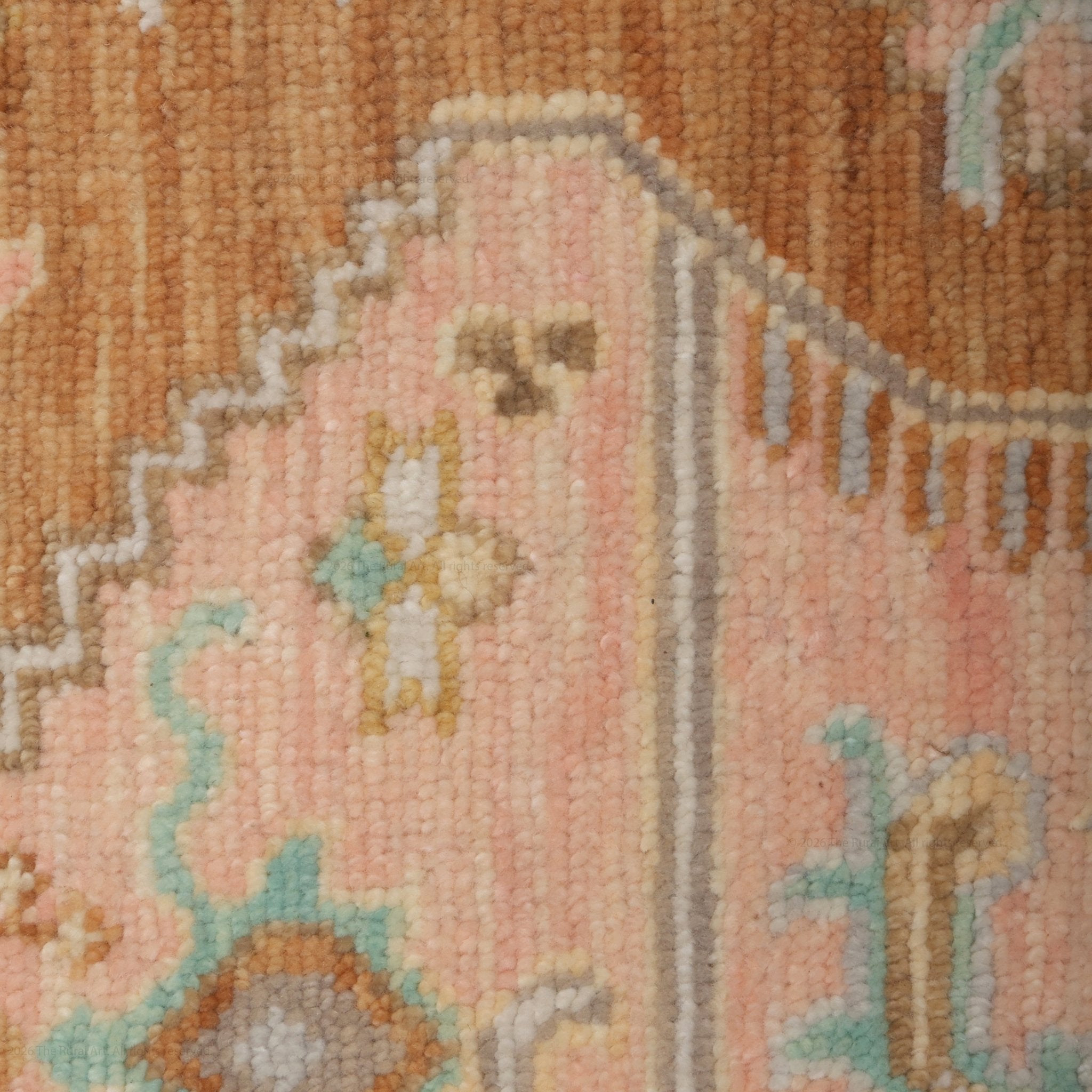 Algarve Vintage Oushak Hand-Knotted Wool Rug