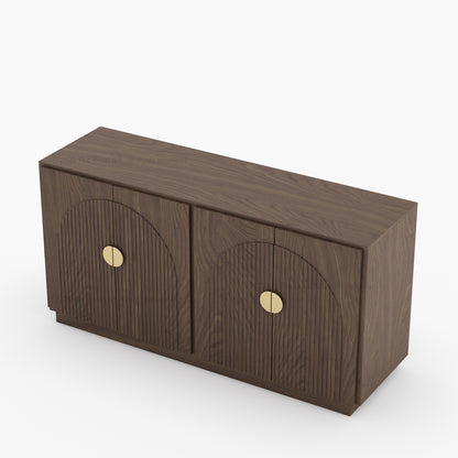 Clifton Fluted Arc-Front Solid Wood Wine Bar Sideboard