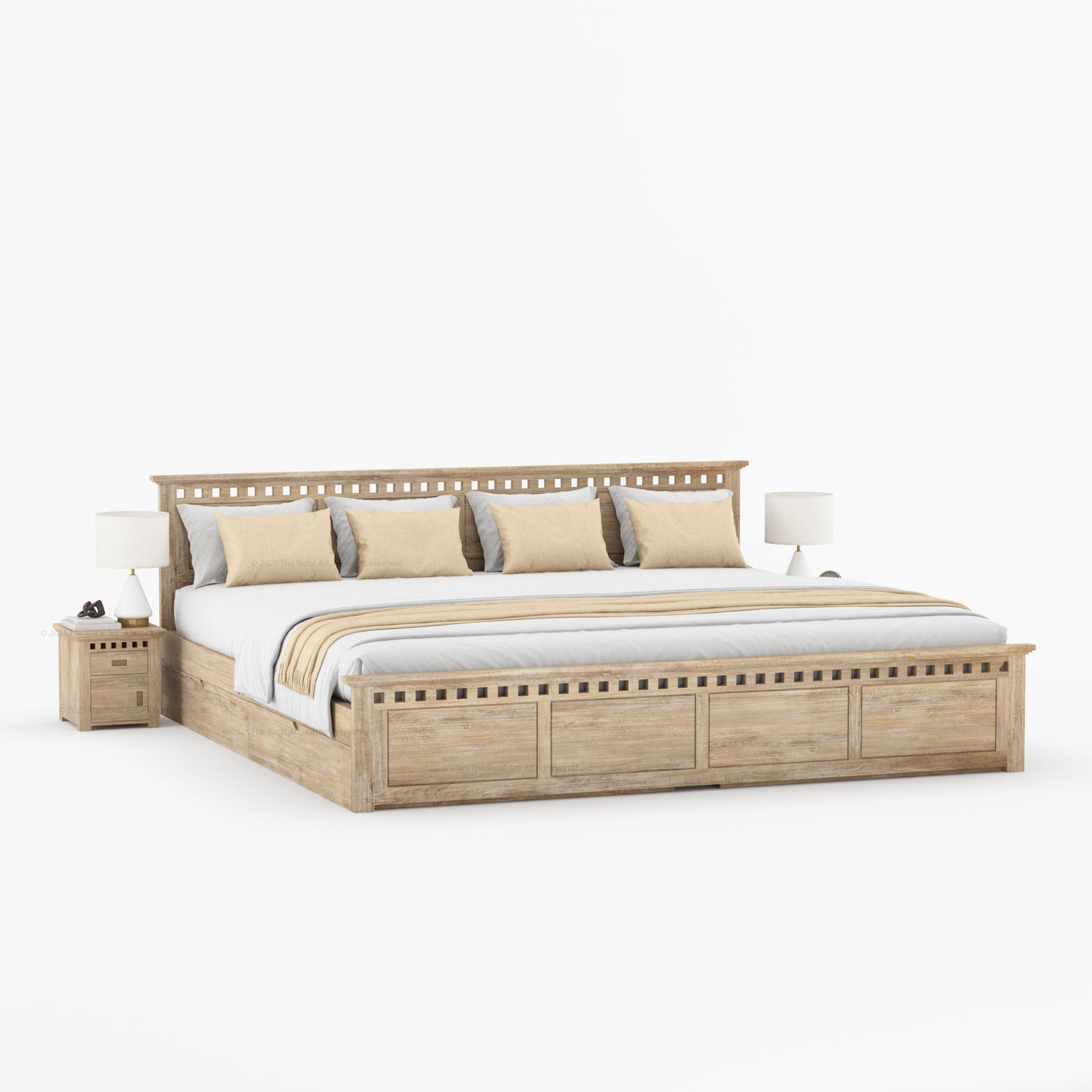 Alameda Solid Wood Storage Platform Bed with Drawers