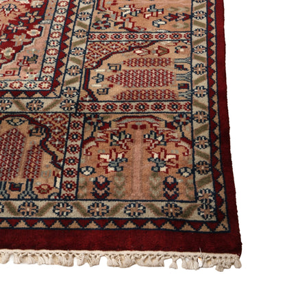 Bozeman Hand-Knotted Wool Oriental Rug – Dusty Rose, Crimson &amp; Ivory