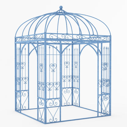 Ojai Ornate Wrought Iron Garden Gazebo with Domed Roof