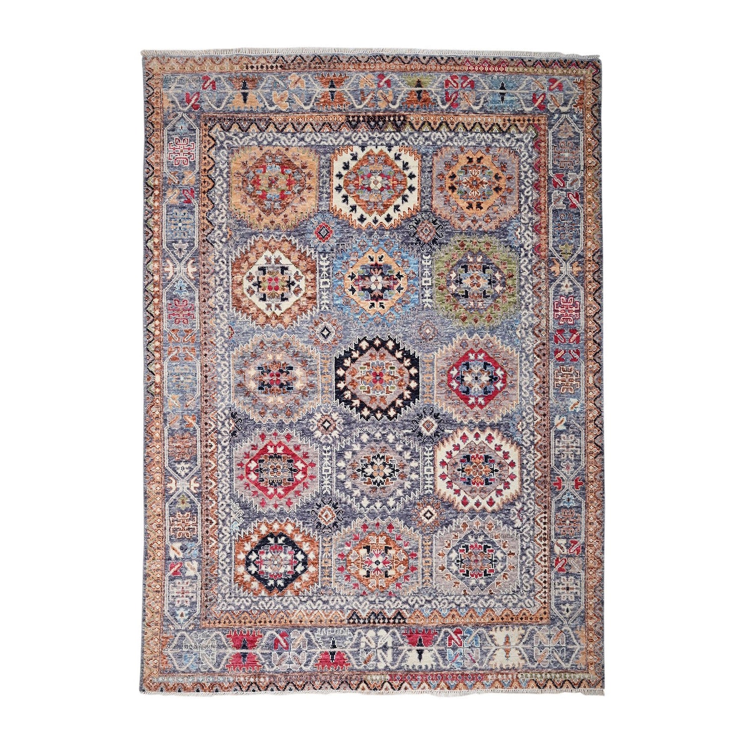 Tuscany Geometric Vintage Oushak Hand-Knotted Wool Rug
