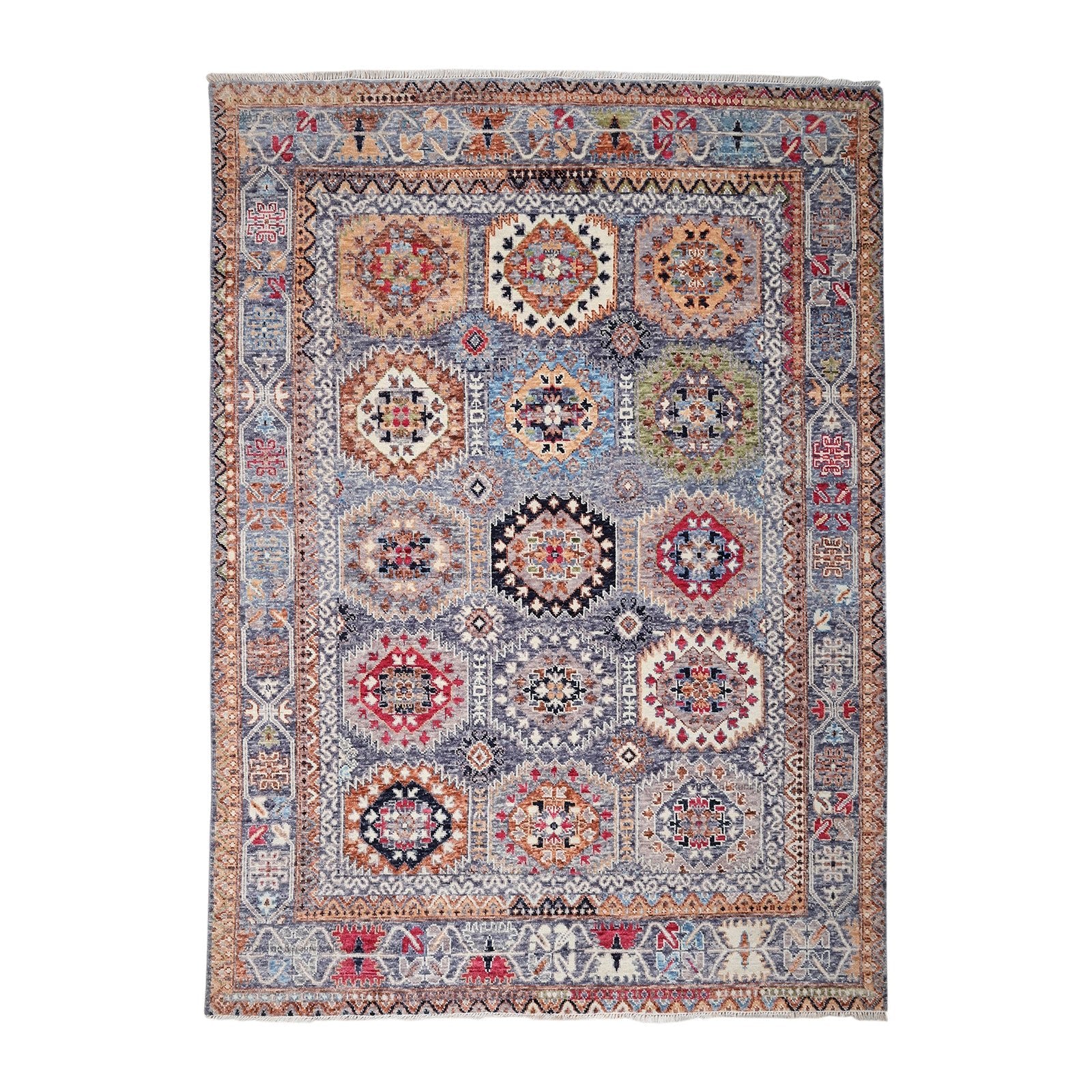 Tuscany Geometric Vintage Oushak Hand-Knotted Wool Rug