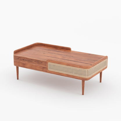 Wayne Rattan-Front Coffee Table with Storage Drawers