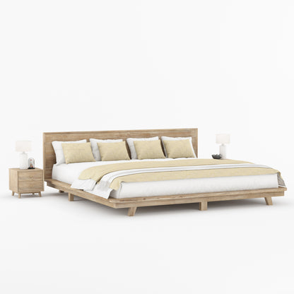 Berkeley Solid Wood Platform Bed with Headboard