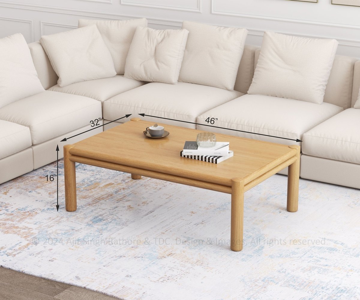 Anniston Teak Wood Rectangle Coffee Table