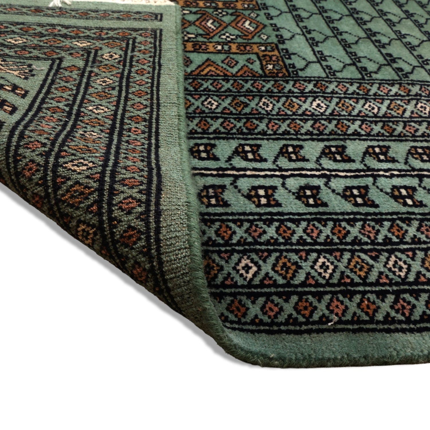 Aspen Hand-Knotted Wool Tribal Rug – Sage Green &amp; Charcoal | Medium Pile Mild Soft Finish