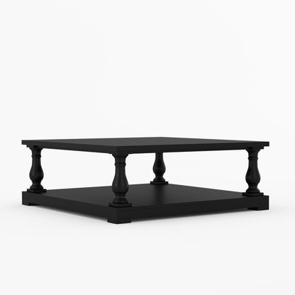 Eureka Modern Two-Tier Solid Wood Coffee Table