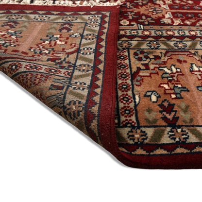 Bozeman Hand-Knotted Wool Oriental Rug – Dusty Rose, Crimson &amp; Ivory
