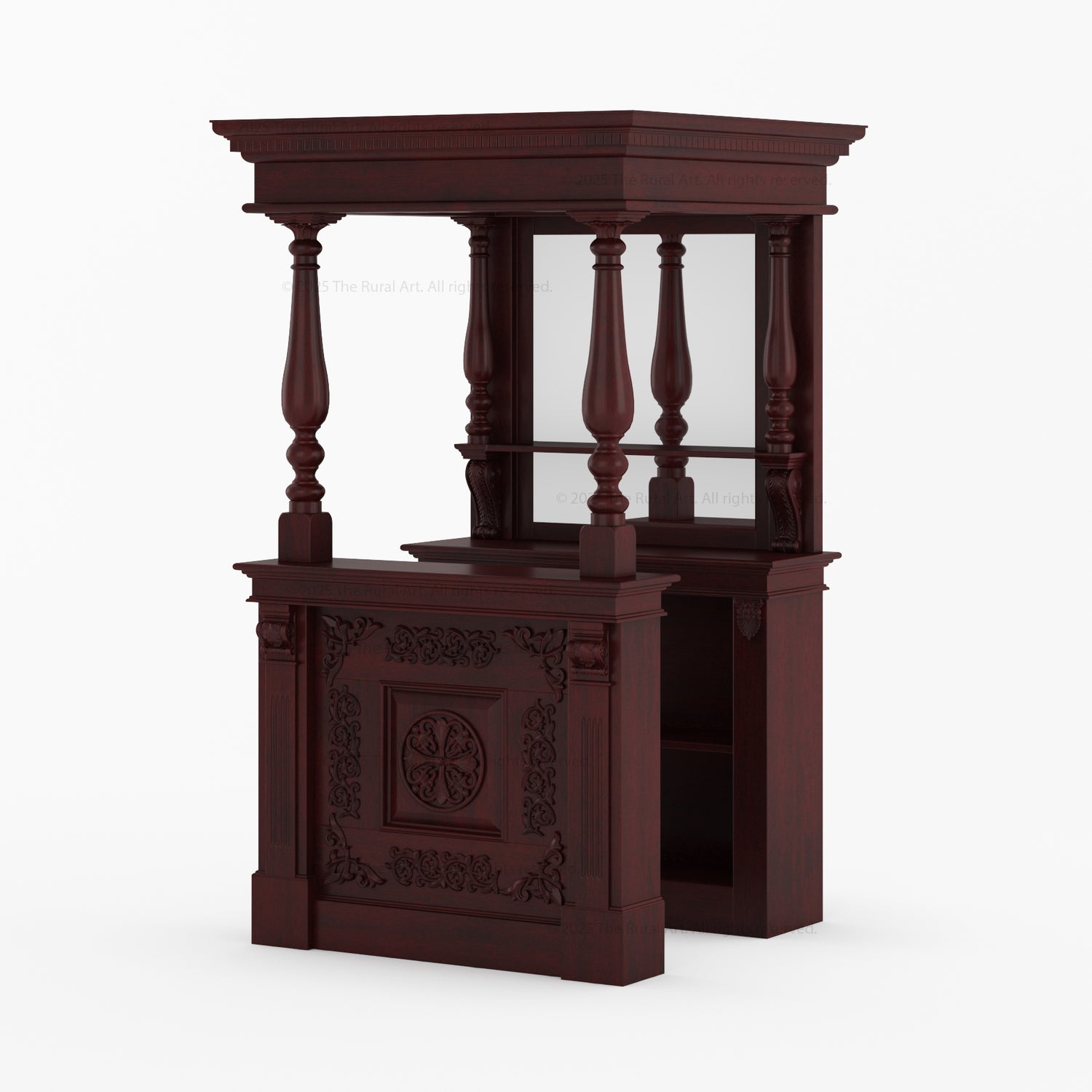 Italian Luxury Ornate Carved Wine Bar - Made in Italy