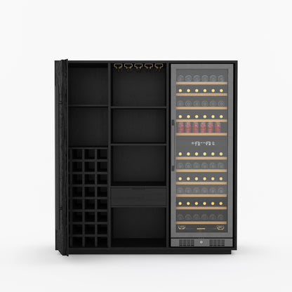 Myers Grand Modern Solid Wood Wine Bar Cabinet with Fridge Cutout