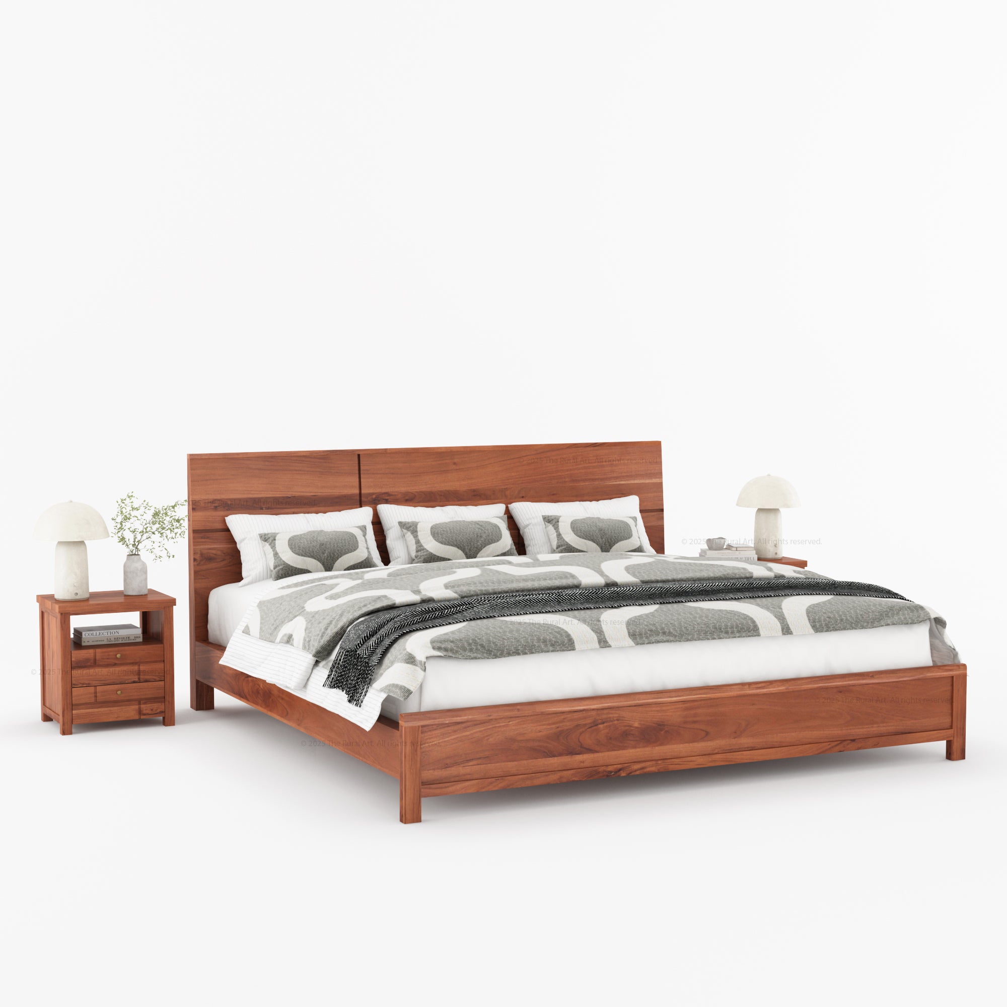 Princeton Bedroom Collection with Geometric Wood Detailing