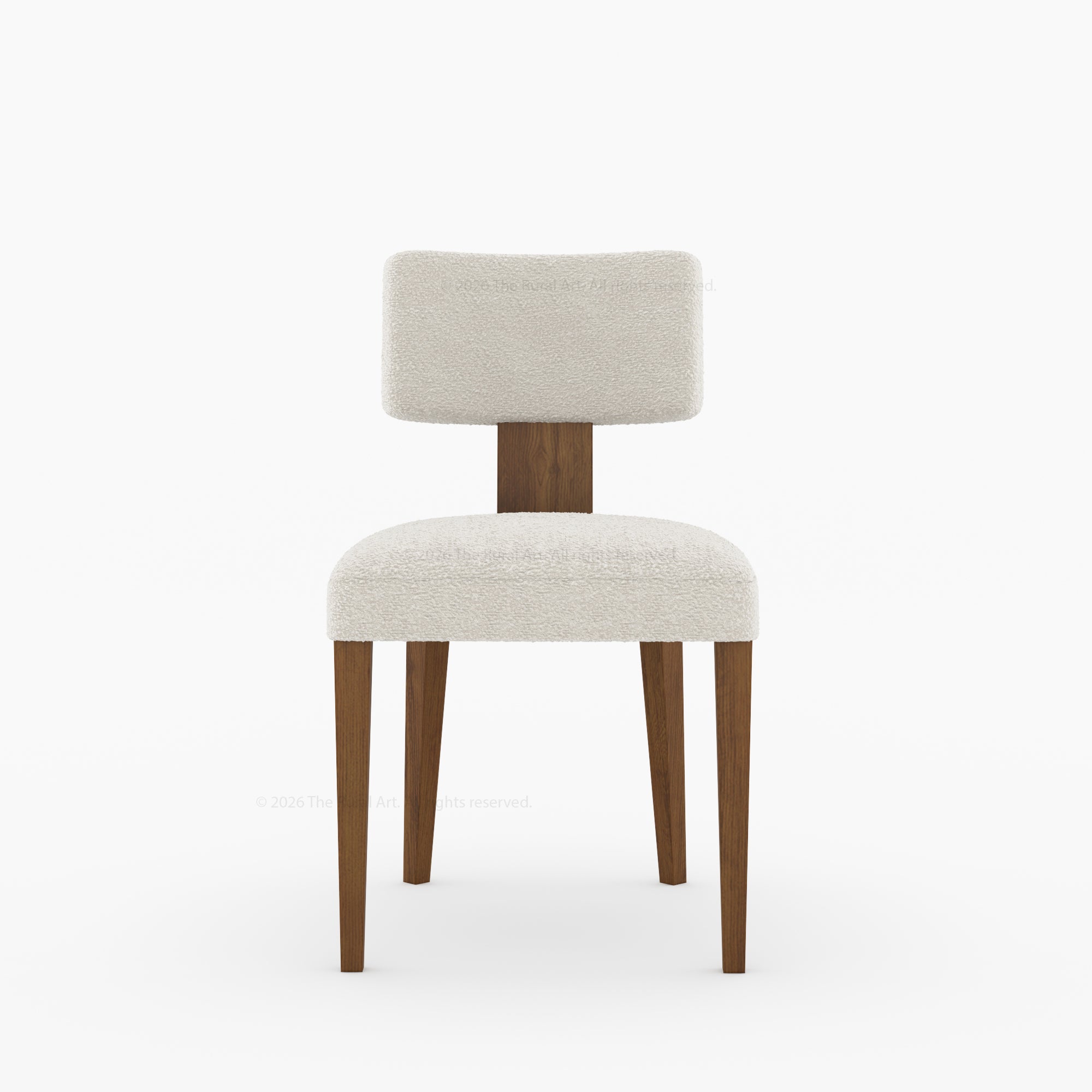 Selma Modern Solid Wood Dining Table Set with Boucle Upholstered Chairs