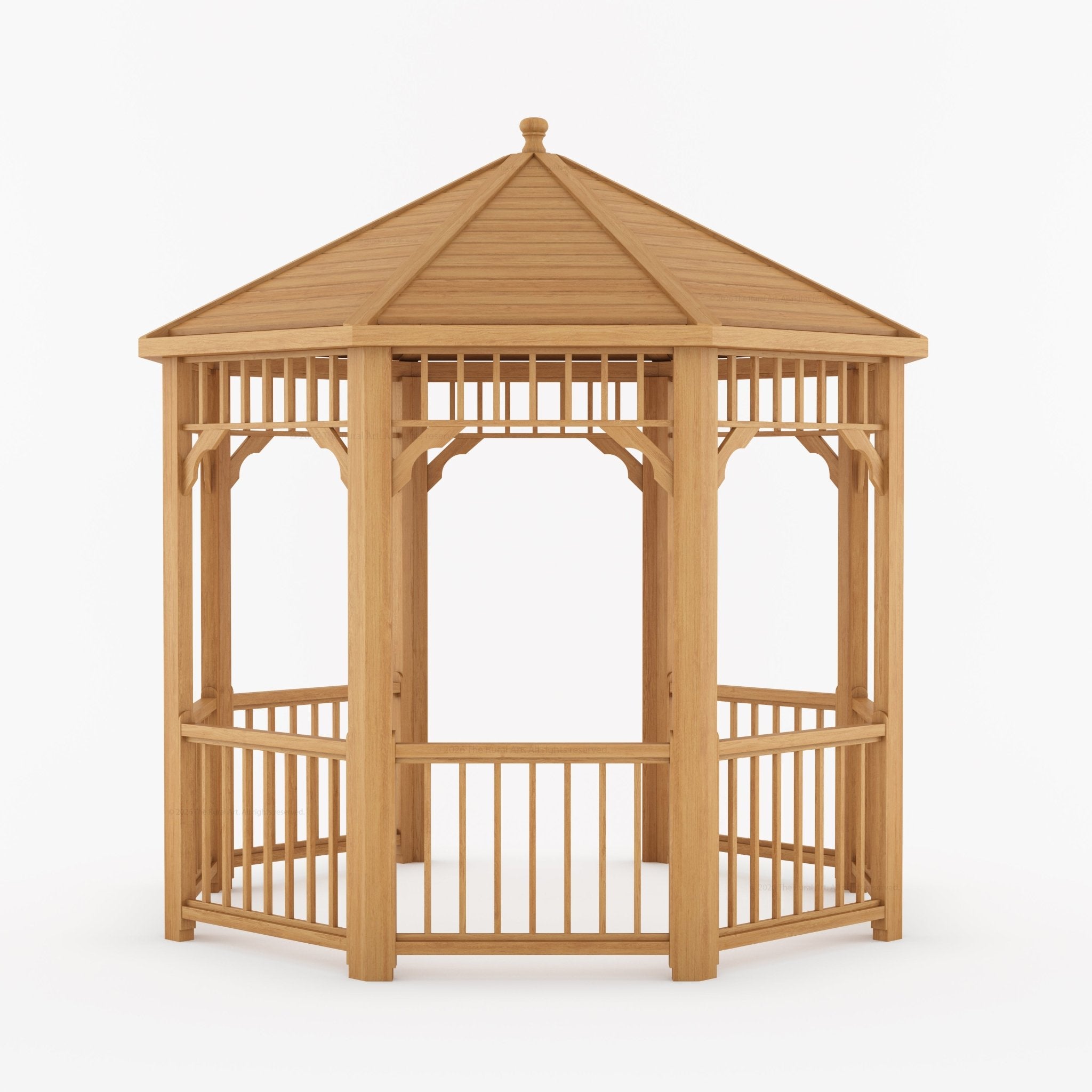 Bellingham 12ft Round Solid Teak Wood Outdoor Garden Gazebo