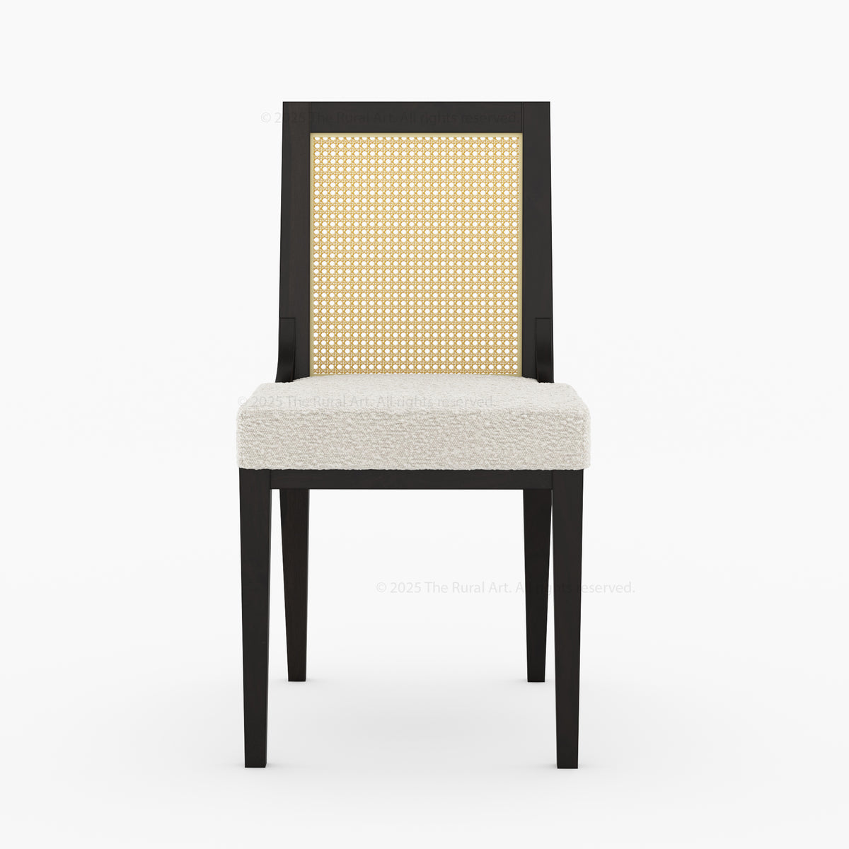 Fairbanks Cane Back Solid Wood Upholstered Dining Chair