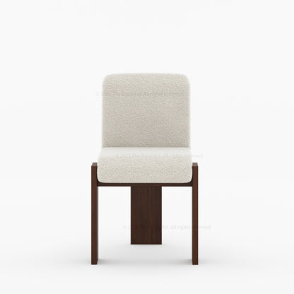 Marion Modern Slab-Leg Dining Table &amp; Boucle Chair Set