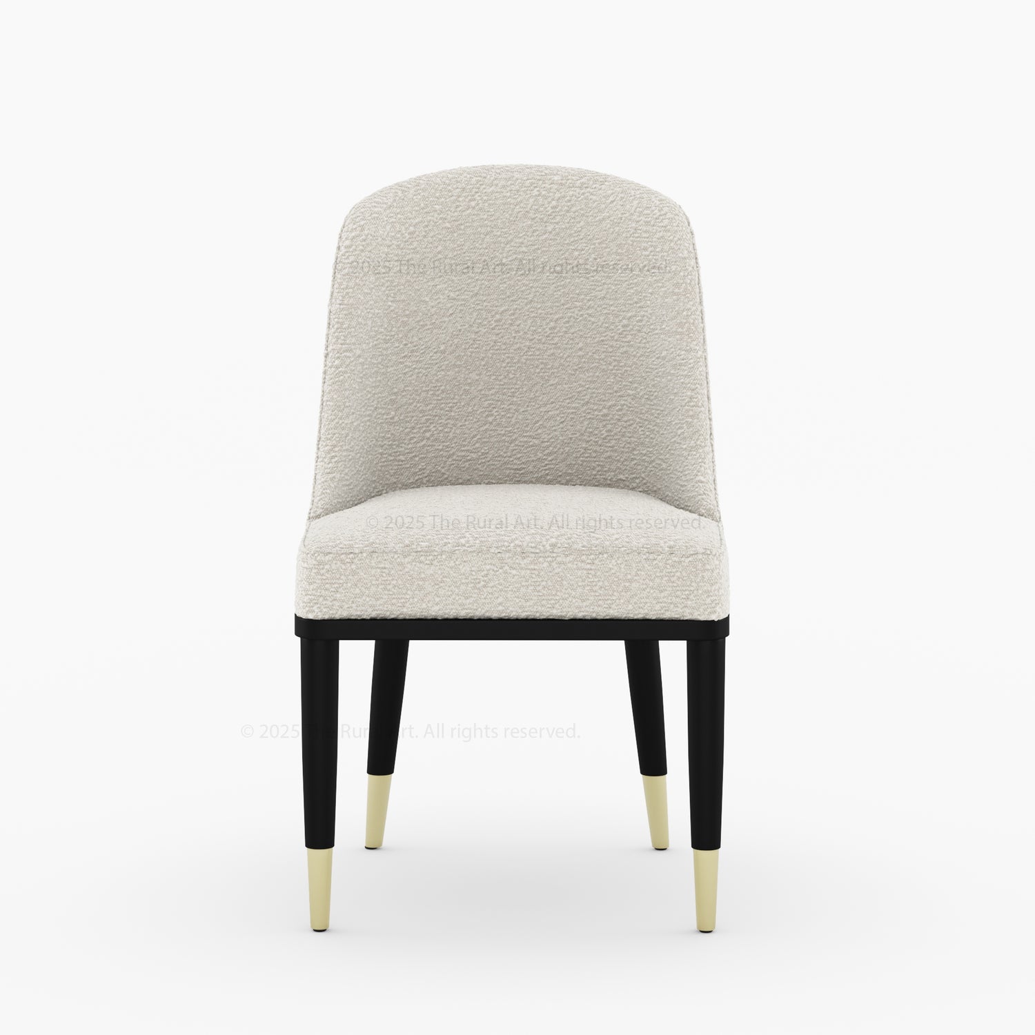 Connersville Upholstered Dining Chair with Brass-Tip Detailing
