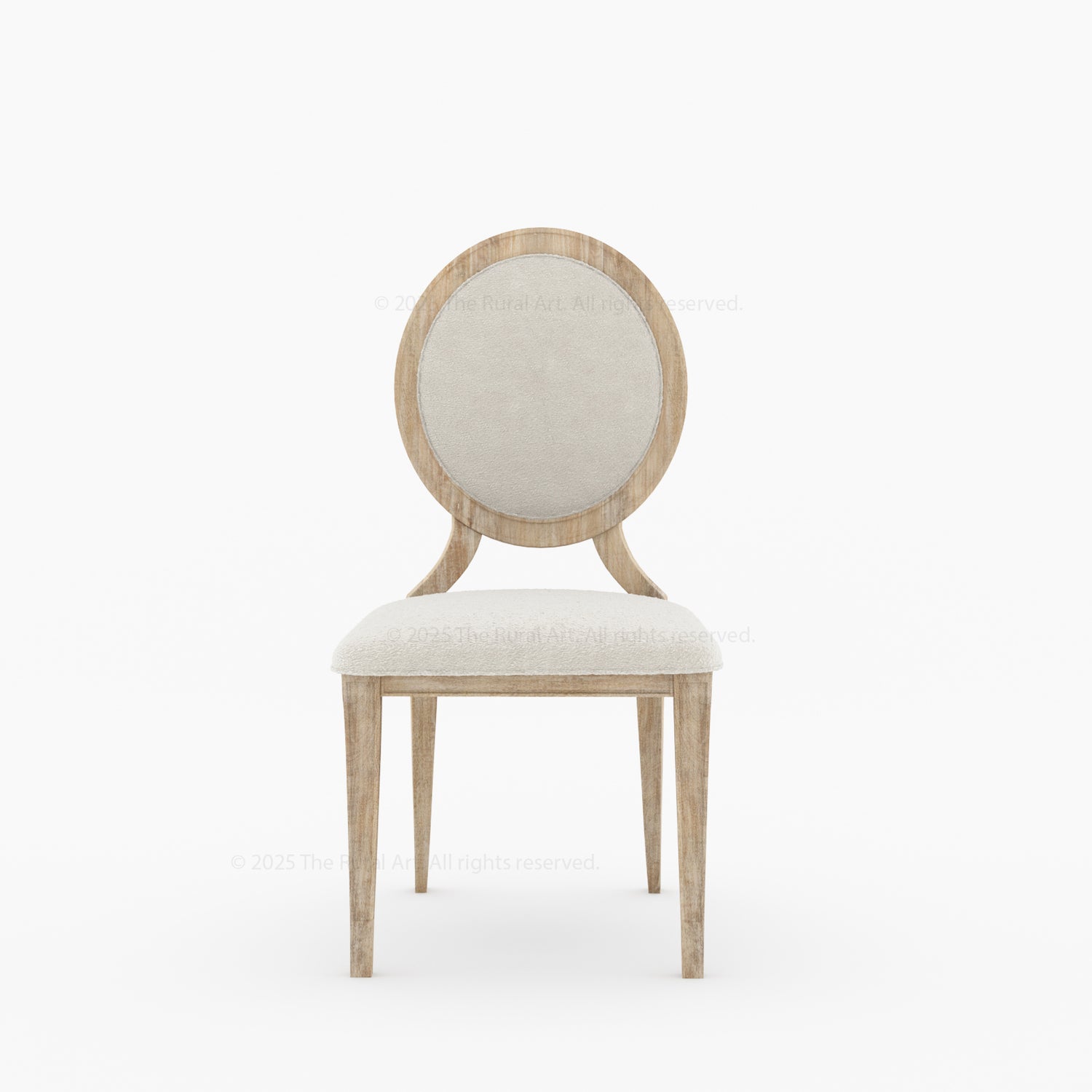 San Pedro Solid Wood Double Pedestal Dining Table &amp; Oval-Back Chair Set
