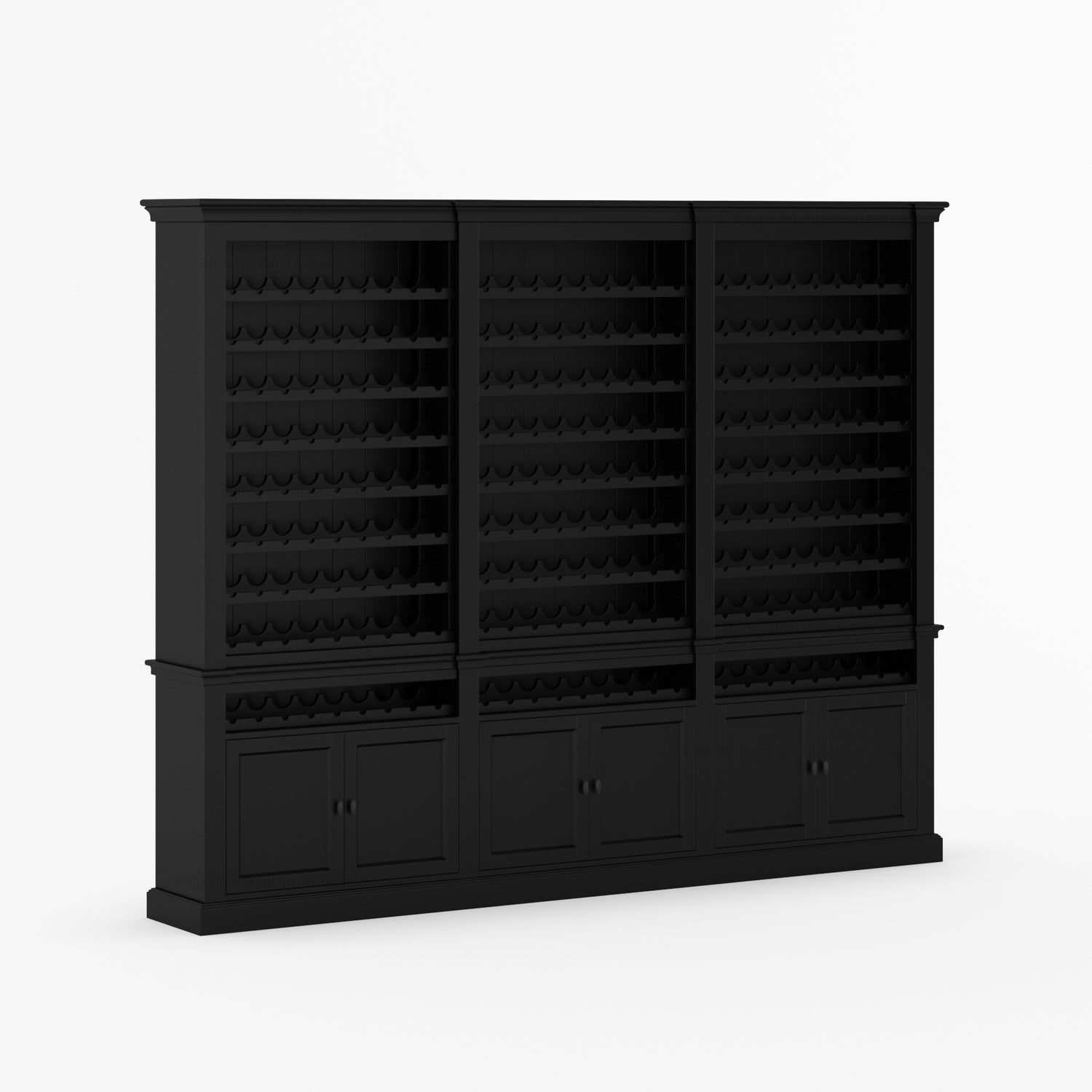 Grand 300 Bottle Wine Cellar Storage Rack Handcrafted In Solid Wood