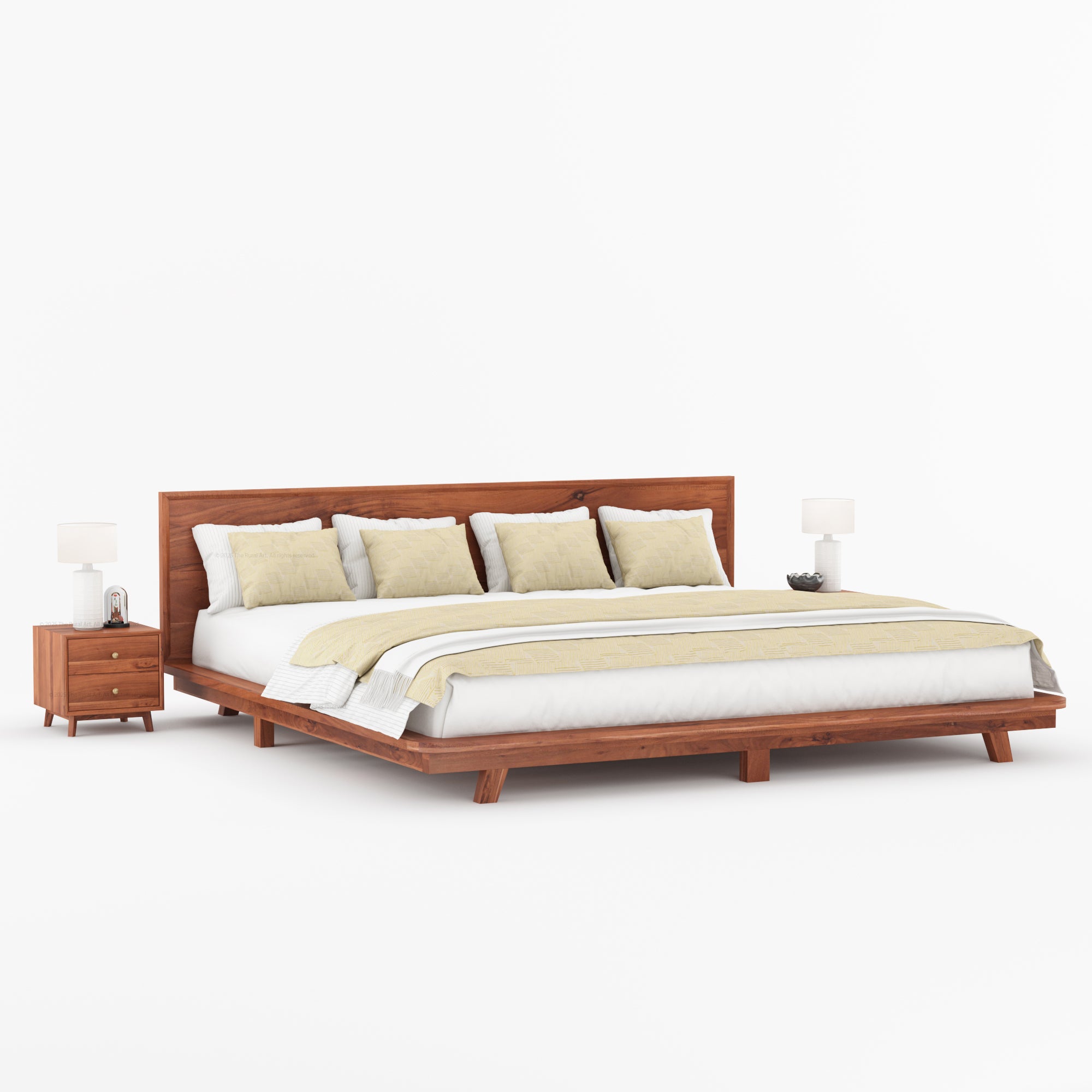 Berkeley Solid Wood Platform Bed with Headboard