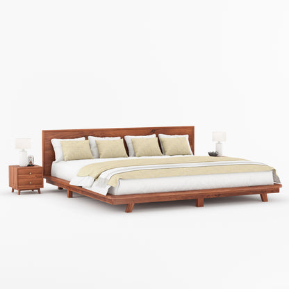 Berkeley Solid Wood Platform Bed with Headboard