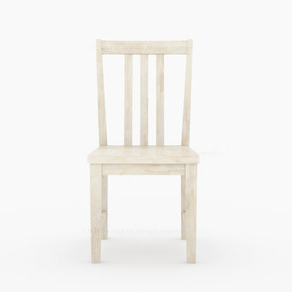 Shelbyville Solid Wood Farmhouse Dining Table &amp; Slatted-Back Chair Set