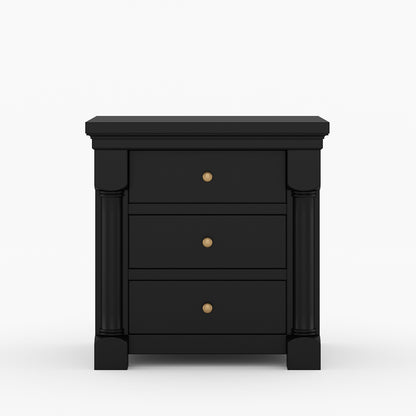 Verona Estate Solid Wood Nightstand With Three Drawers