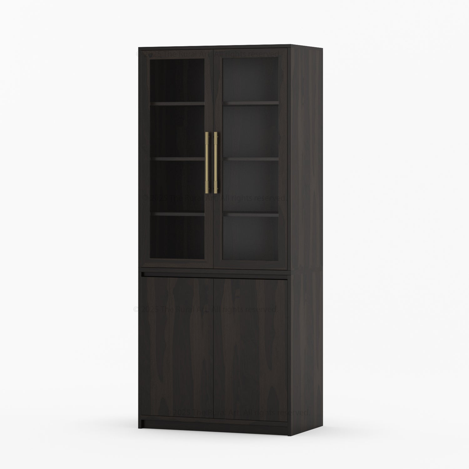 Girtin Solid Wood Wine &amp; Coffee Bar Hutch with White Quartz Countertop – 99” Width