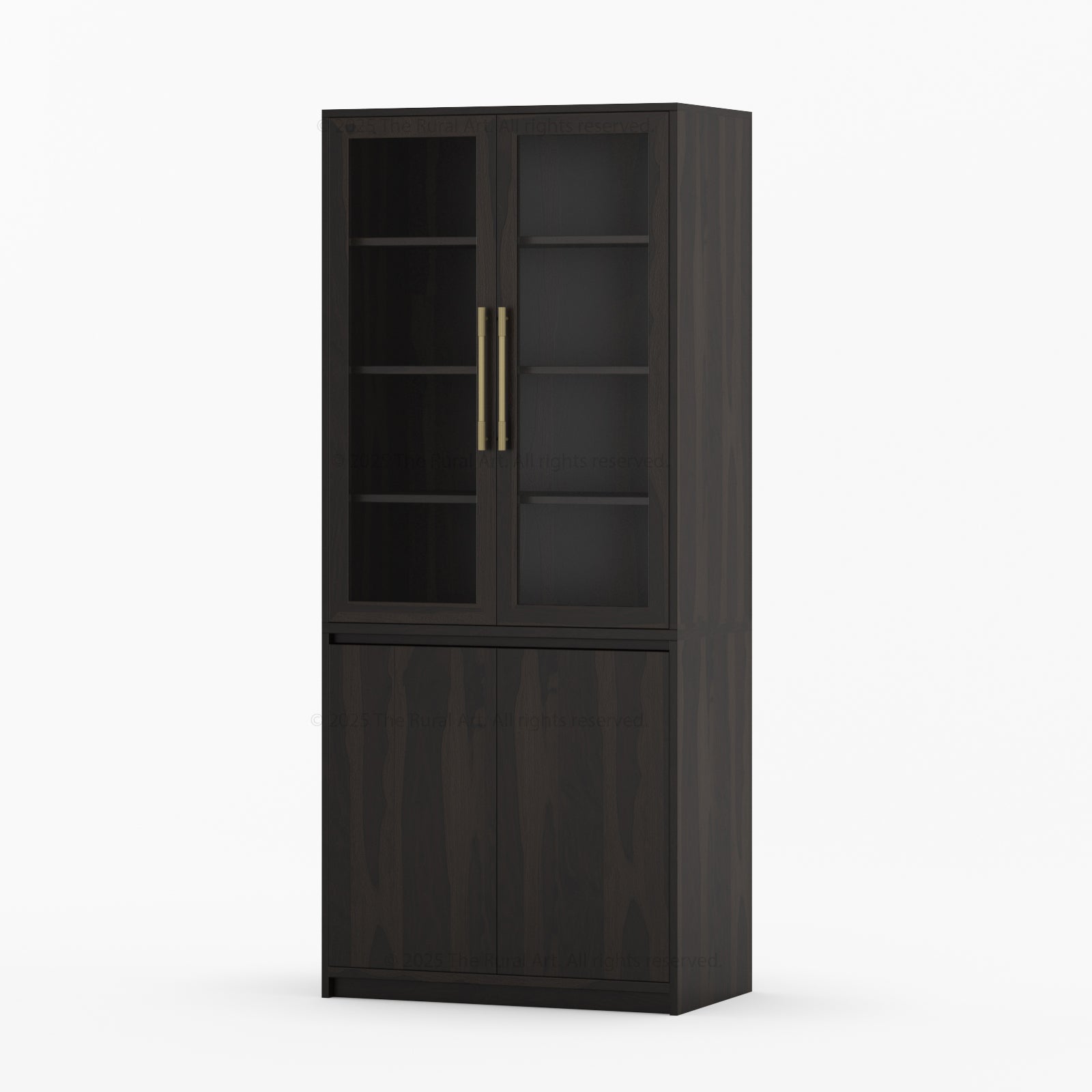 Girtin Solid Wood Wine &amp; Coffee Bar Hutch with White Quartz Countertop – 99” Width