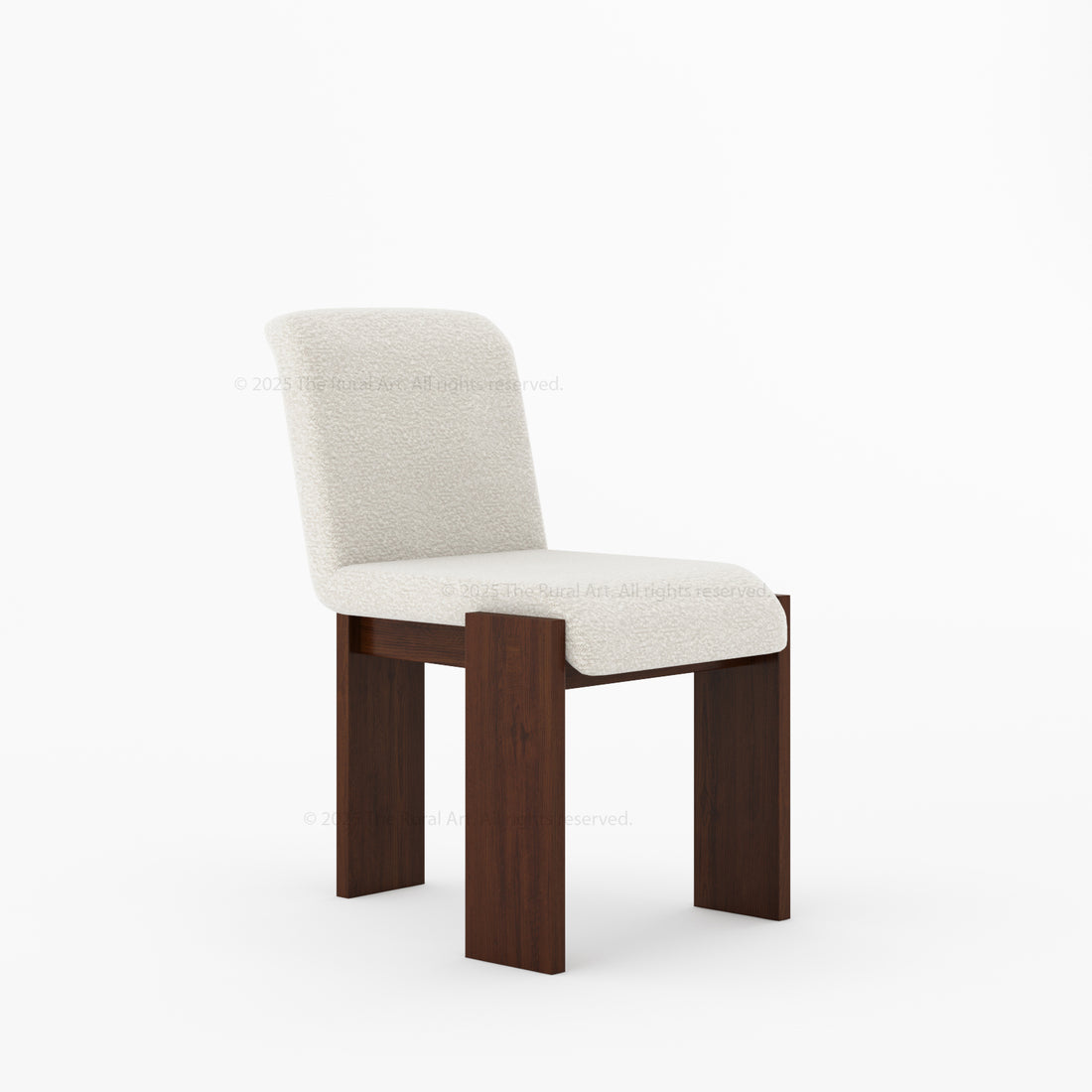 Marion Curved Boucle Upholstered Dining Chair