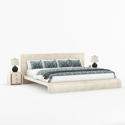 Stockton Solid Wood Curved Platform Bed