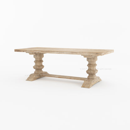 Crossett Solid Wood Double Pedestal Dining Table