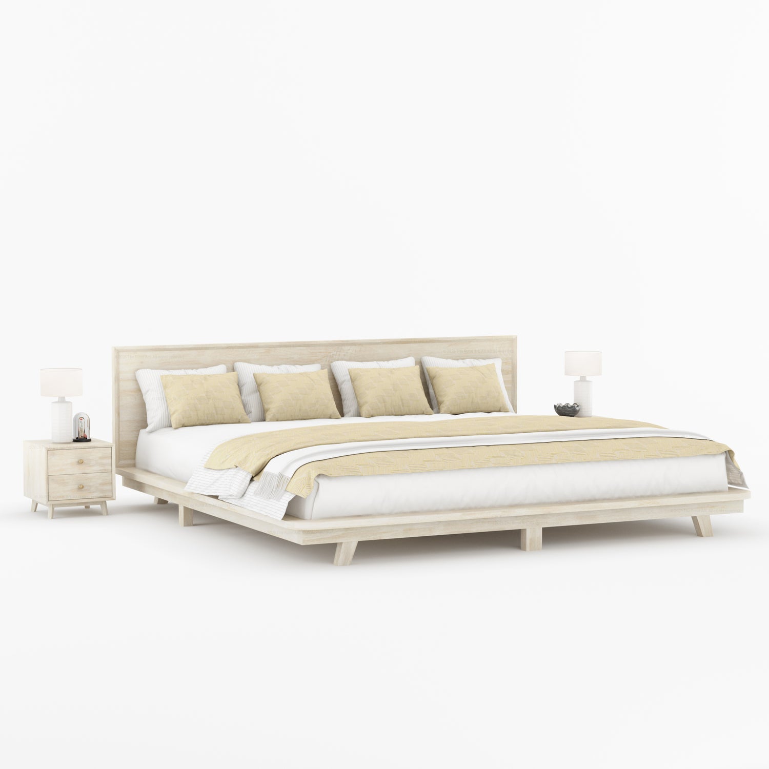 Berkeley Solid Wood Platform Bed with Headboard