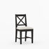 Sherman Solid Wood Dining Chair | X-Back Design with Upholstered Seat