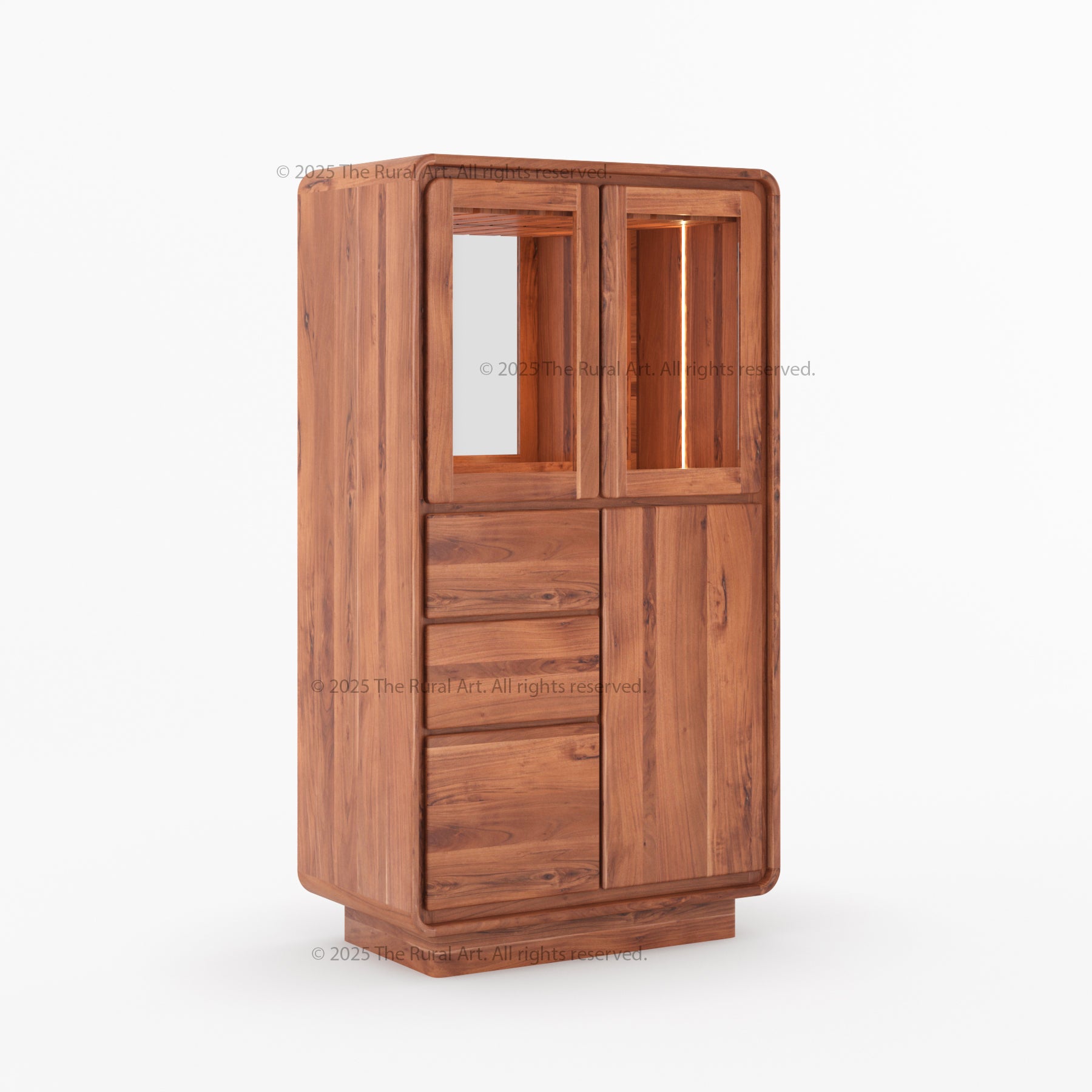 Bellevue Solid Wood Bar Cabinet with Dedicated Refrigeration Space