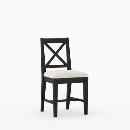 Sherman Solid Wood Black Dining Table and Chair Set for 4, 6, 8, 10, 12 People