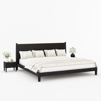 Searcy Solid Wood Platform Bed with Headboard &amp; Slats