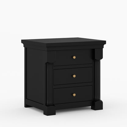 Verona Estate Solid Wood Nightstand With Three Drawers