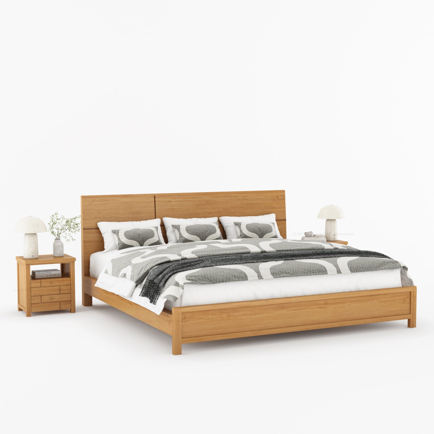 Princeton Bedroom Collection with Geometric Wood Detailing