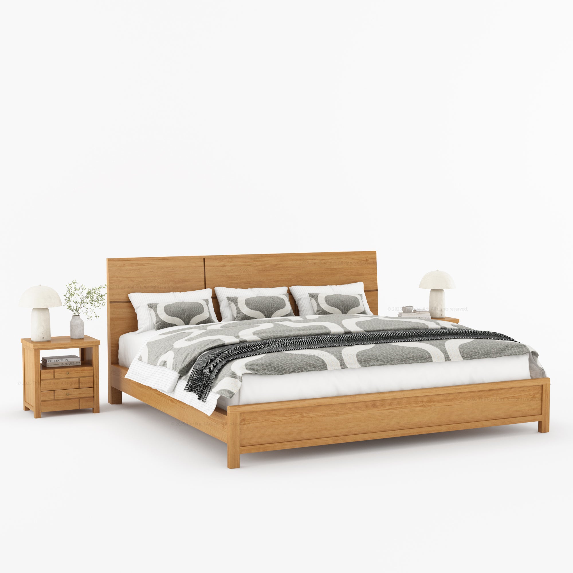 Princeton Bedroom Collection with Geometric Wood Detailing