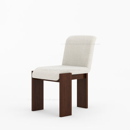 Marion Curved Boucle Upholstered Dining Chair