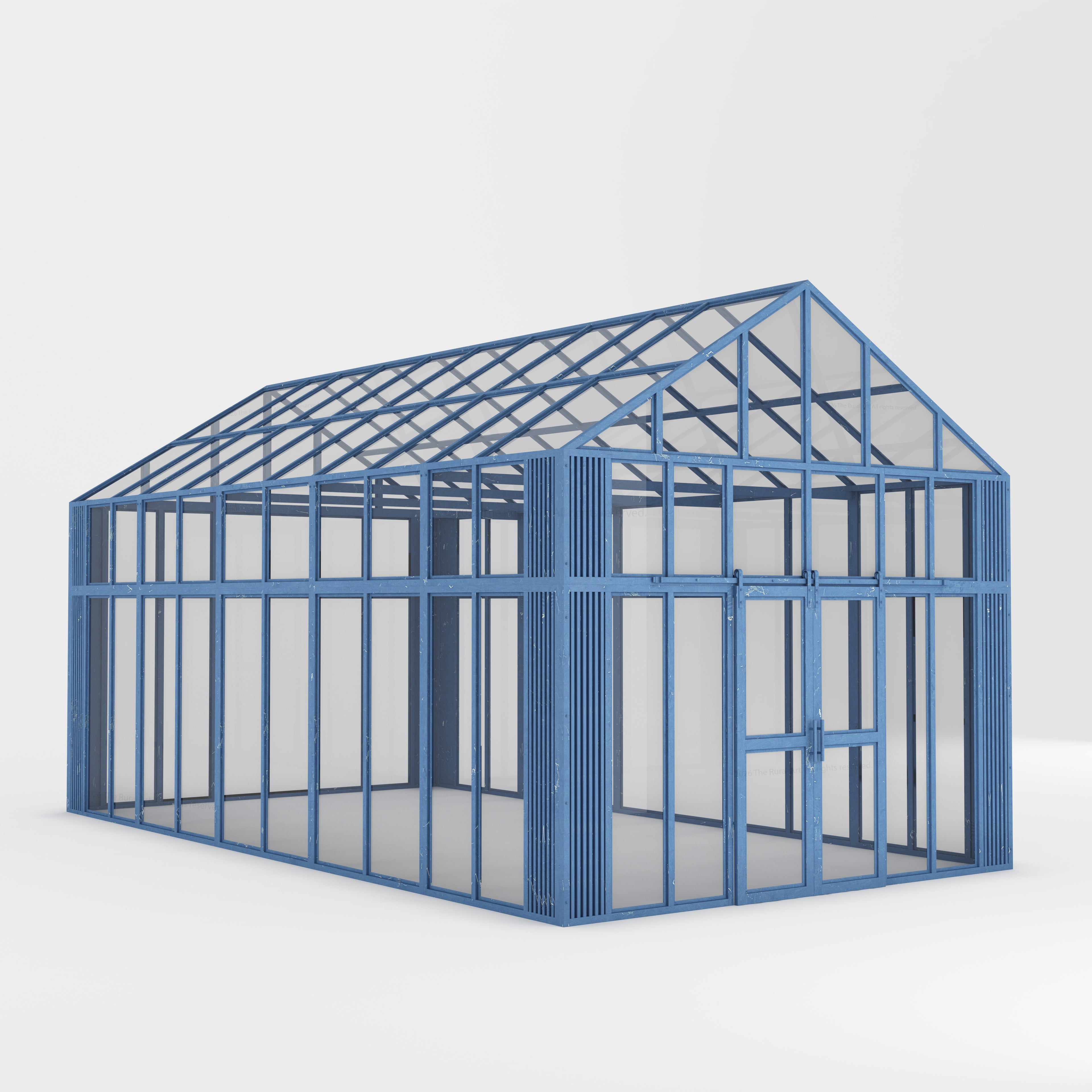 Boulder Estate Black Metal &amp; Glass Greenhouse
