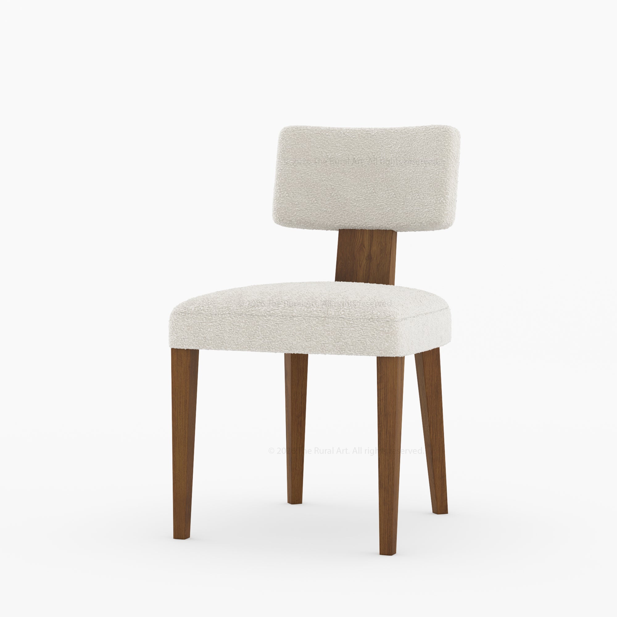 Selma Modern Solid Wood Dining Table Set with Boucle Upholstered Chairs