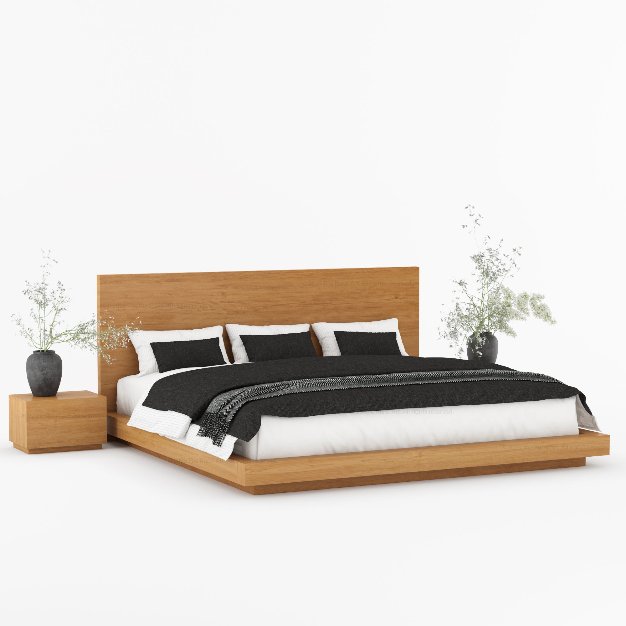 Kingston Modern Solid Wood Platform Bed