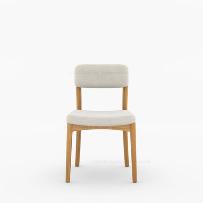 New York Modern Dining Chair | Solid Wood Frame with Bouclé Upholstery