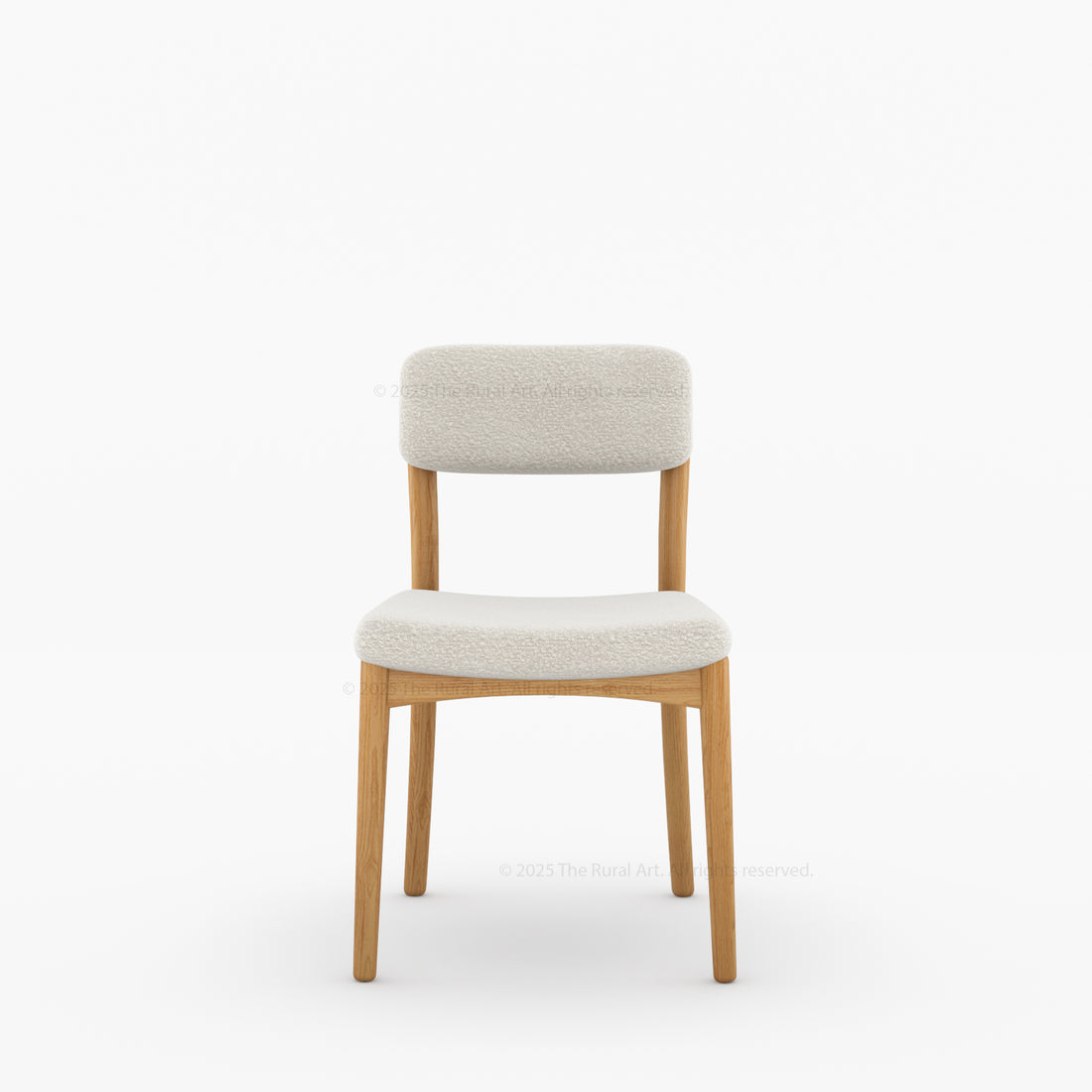 New York Modern Dining Chair | Solid Wood Frame with Bouclé Upholstery