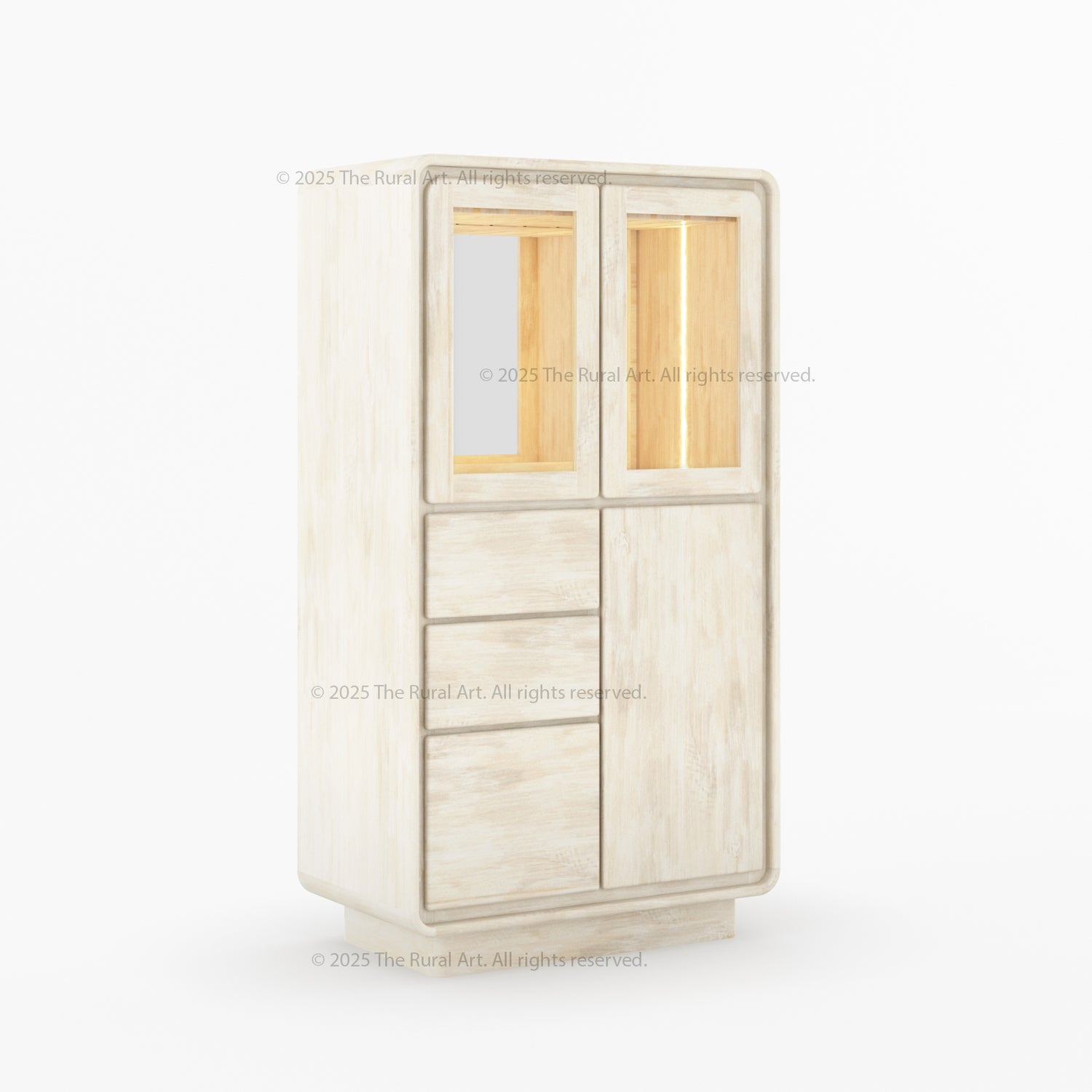 Bellevue Solid Wood Bar Cabinet with Dedicated Refrigeration Space