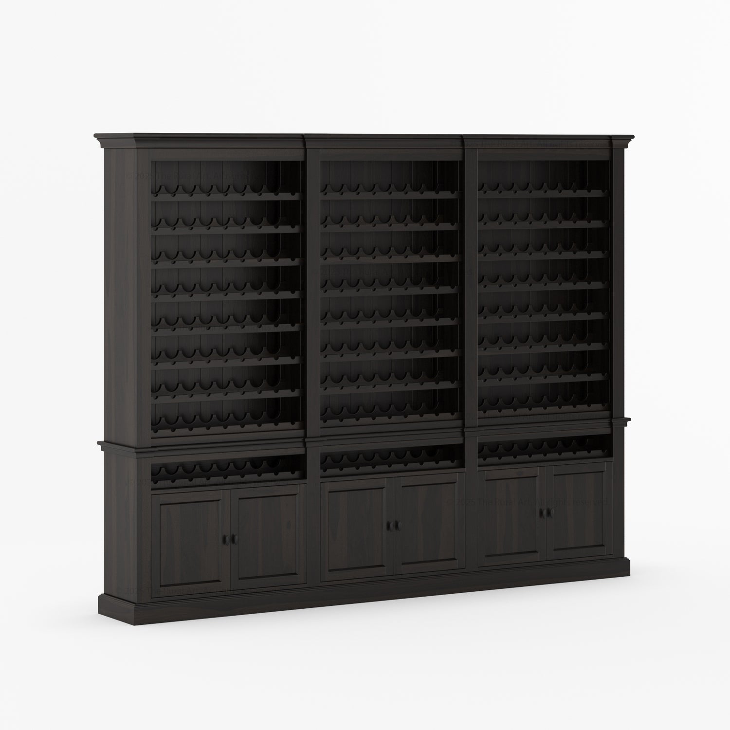 Grand 300 Bottle Wine Cellar Storage Rack Handcrafted In Solid Wood